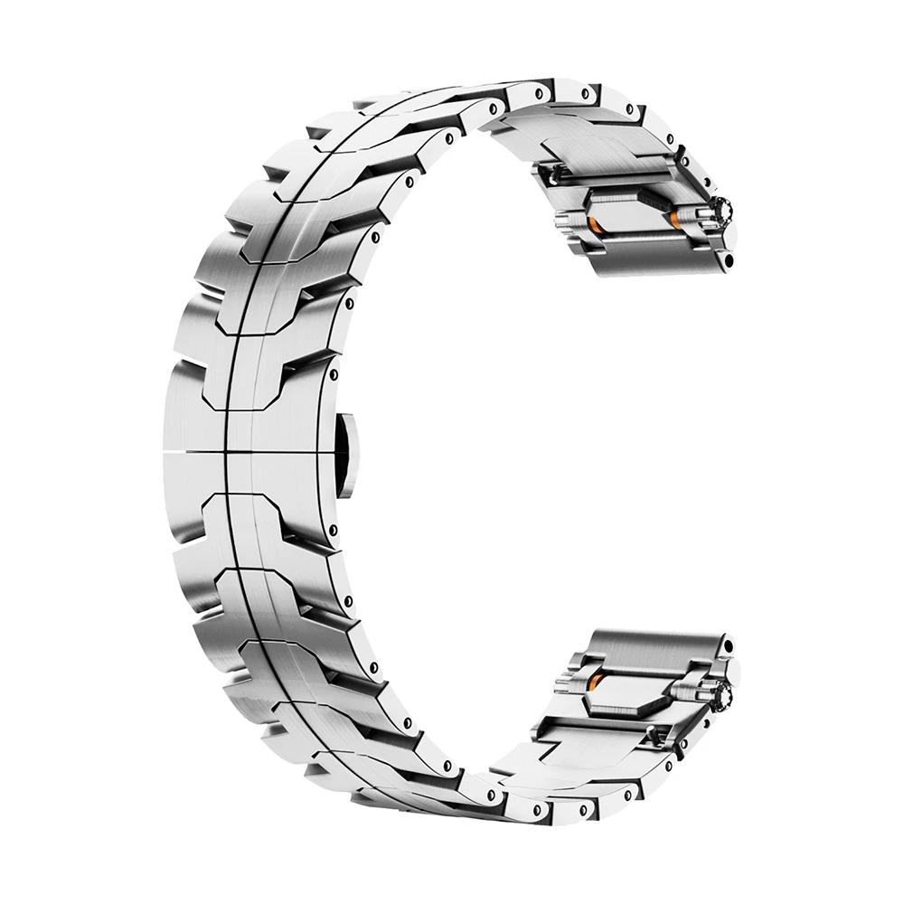 

22mm Metal Strap for Huawei GT 4 5 Pro 46mm Stainless Steel 20mm Band for Samsung Galaxy Watch 7 6 5 4 40mm 44mm Garmin Active 6 22mm срібний