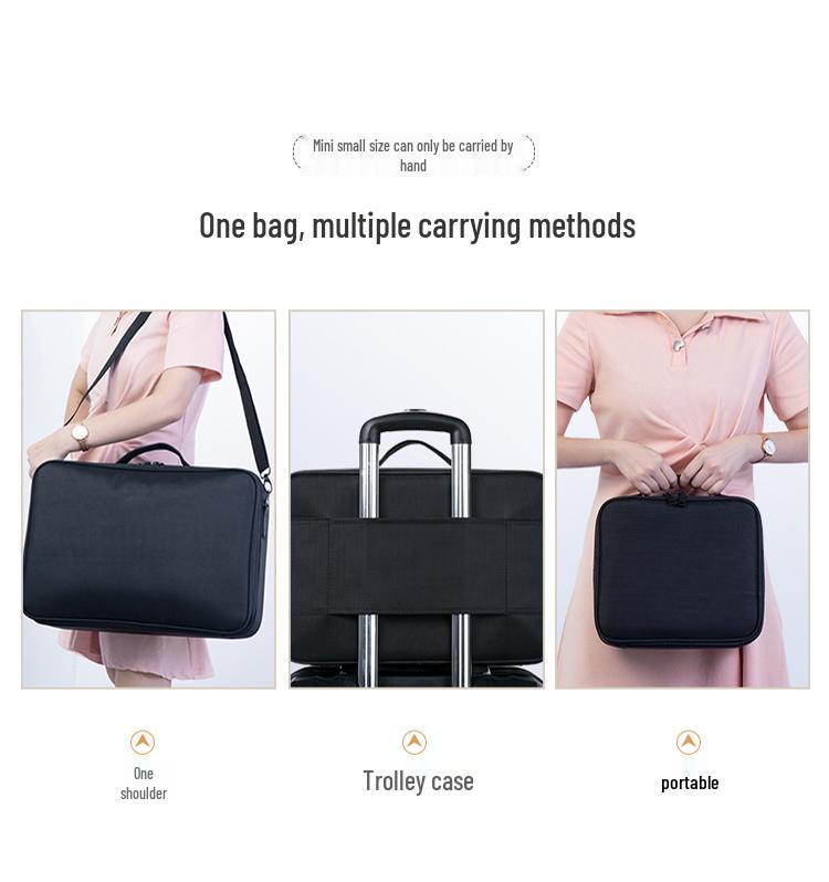 Cross-Border Large-Capacity Double-Layer Makeup Artist Bag with Partitions