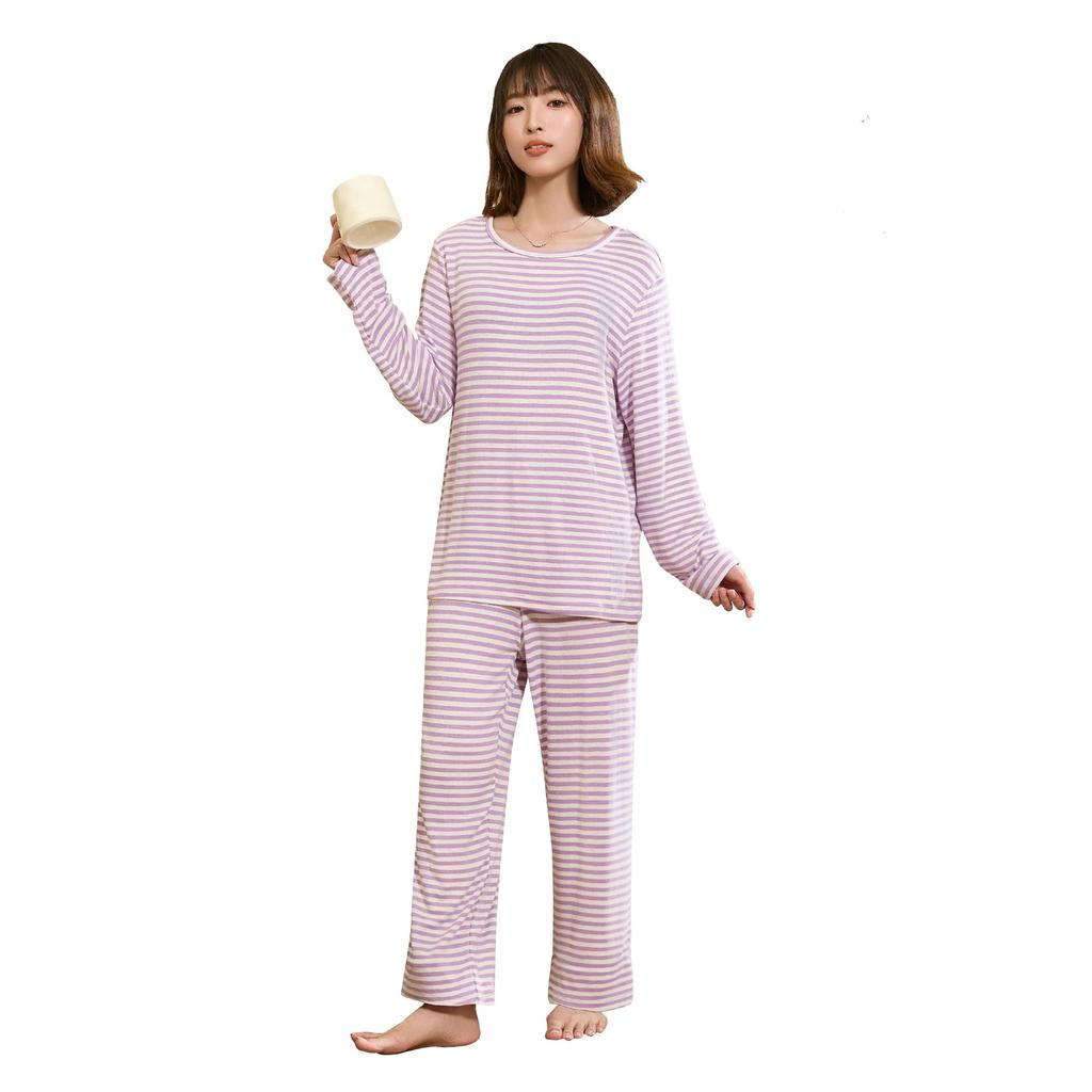 Vulcanodon Pajama Loose and Soft to the Purple and White Size XL Women's Set, Fit, Thin, Comfortable, Moisture-Wicking, Breathable, Quick-Drying,