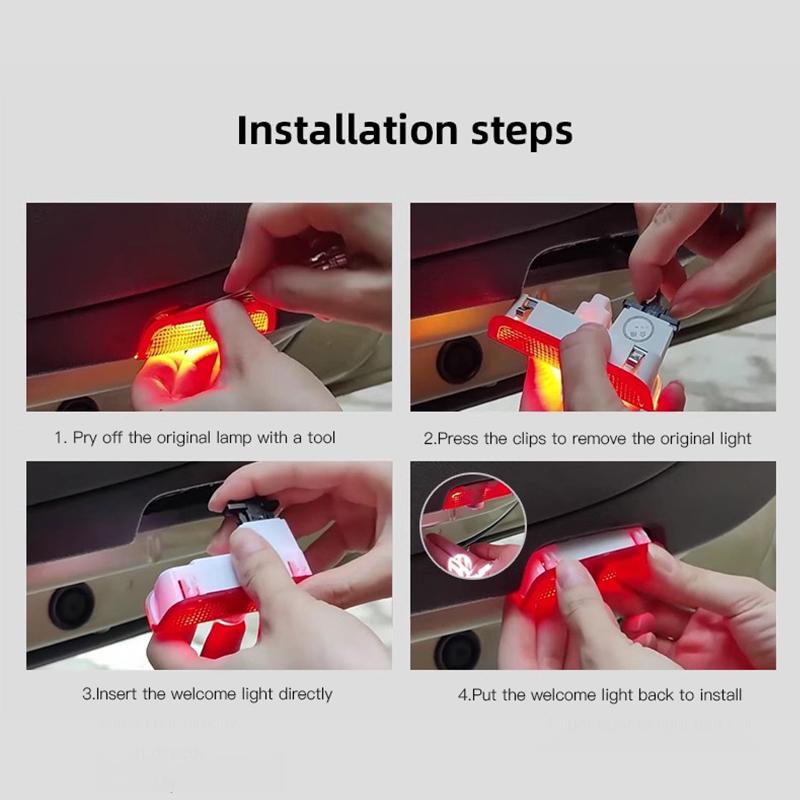 For VW Volkswagen Jetta MK5 Golf Car HD Door Welcome Lights Led Projector Decor Lamp For VW R Line GTI Atlas Jetta Touareg VariaKD5