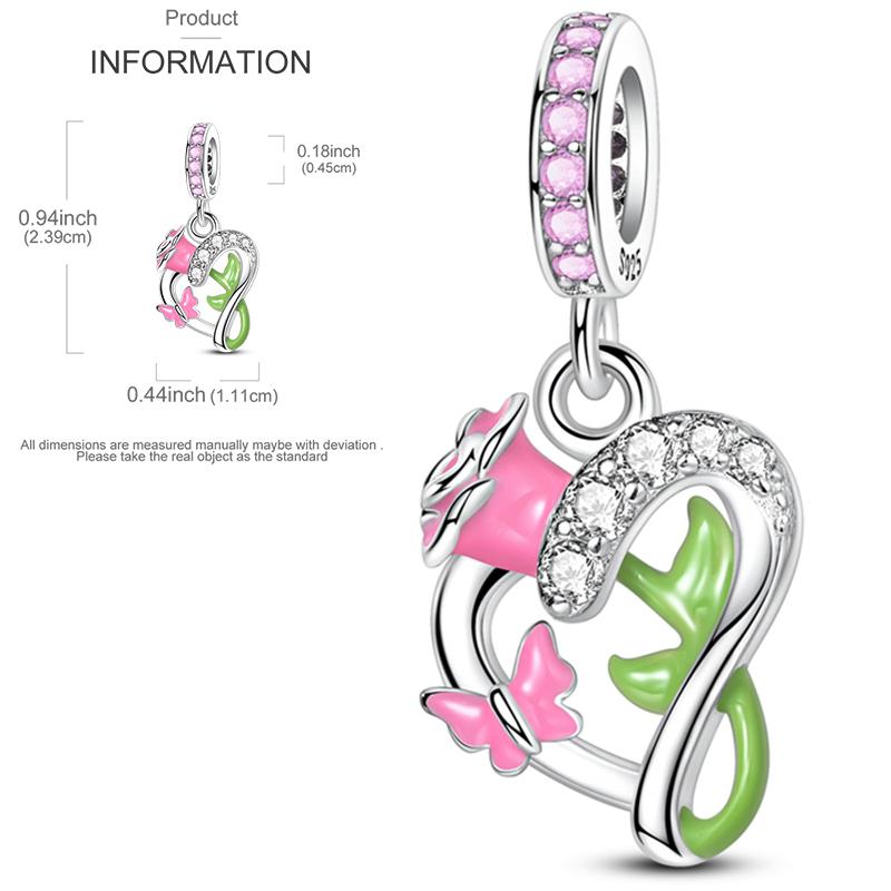 New Copper Charms Beads Sunflower Flower Daisy Original Charm Pendant Fit Charm Bracelets Diy Jewelry Birthday Gift