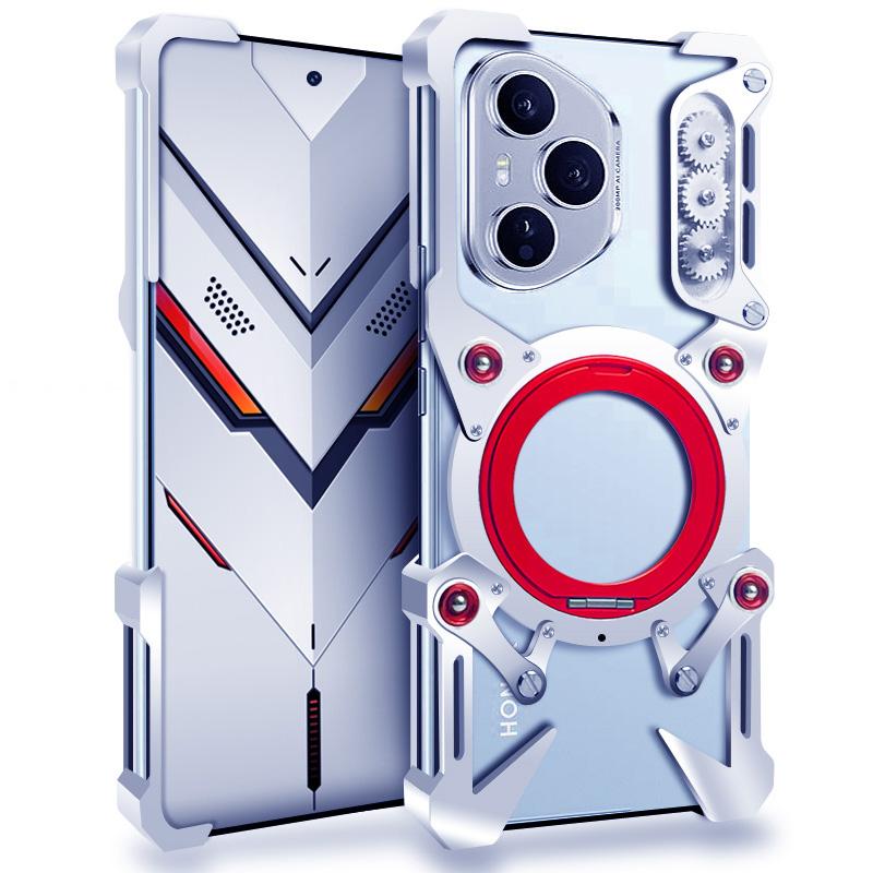 Funda Sin Marco de Aluminio Para Honor 400 Lite Honor 400 Pro Carcasa con Soporte Giratorio Cubierta Antigolpes Sin Marco de Metal