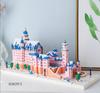 World Famous Architecure Micro Diamond Block Germany Latest Swan Stone Castle Snow Scene Small Blocks Pink Model Plaything Nanobricks