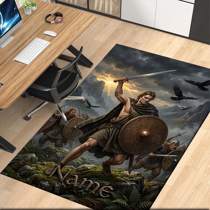 Custom Name Heroes Gaul Printed Carpet Rug For Office Chair Living Room Bedroom Kitchen Room Decor Gifts