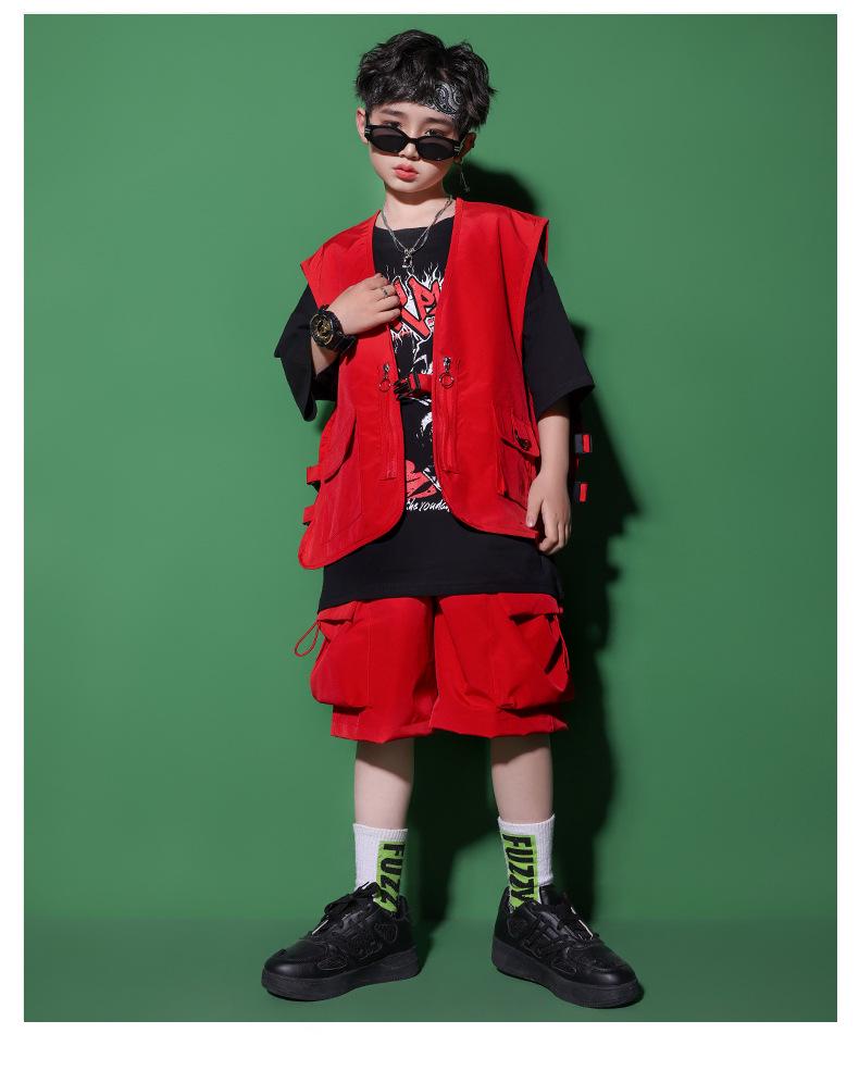Girls' Japanese Street Dance Performance & Catwalk Costume: Trendy Hip-Hop Suit