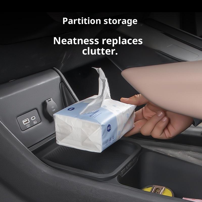 For BYD Dolphin Surf/Mini Atto 1 Center Console Lower Storage Box Armrest Box Organizer Double-Layer Storage Box SiliconeGood product