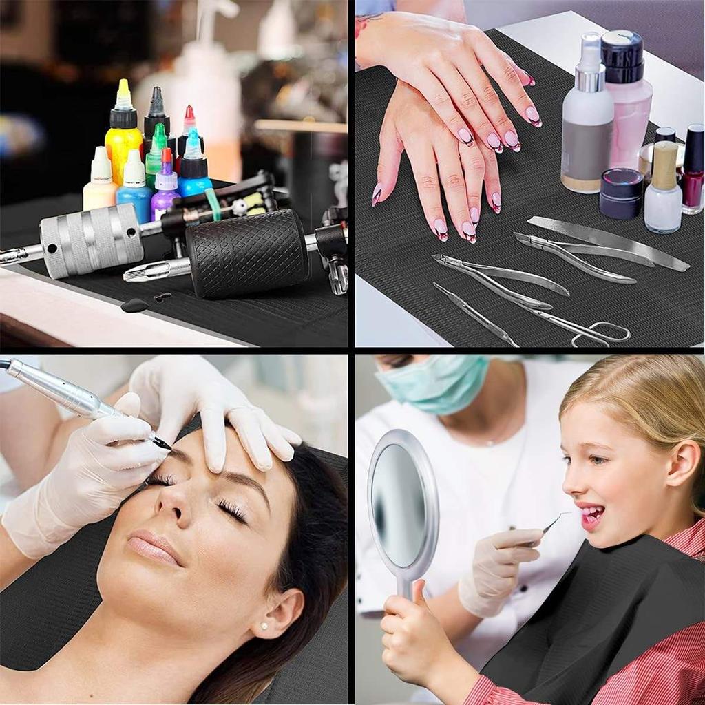 125pcs/bag Medical Tattoo Bibs Absorbent Dentist Napkins Waterproof Backing Disposable Nail Table Cover for Tattoo and Nail Art