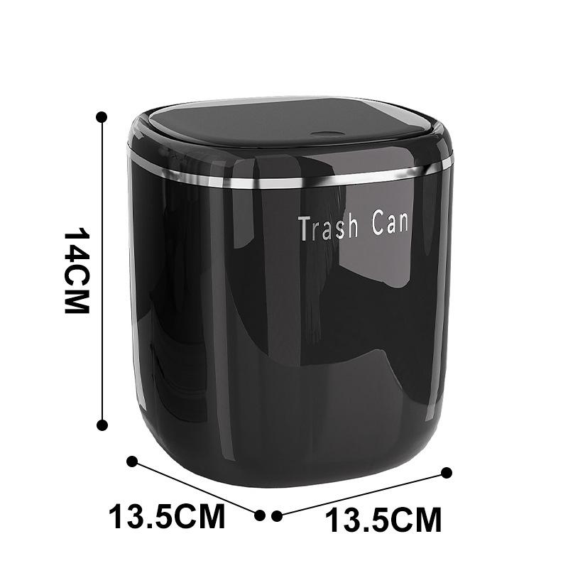 Samll Trash Cans with Lids Press Style Desktop Dustbin Suitable for Bathrooms Offices Bedrooms Desks Plastic Dustbin