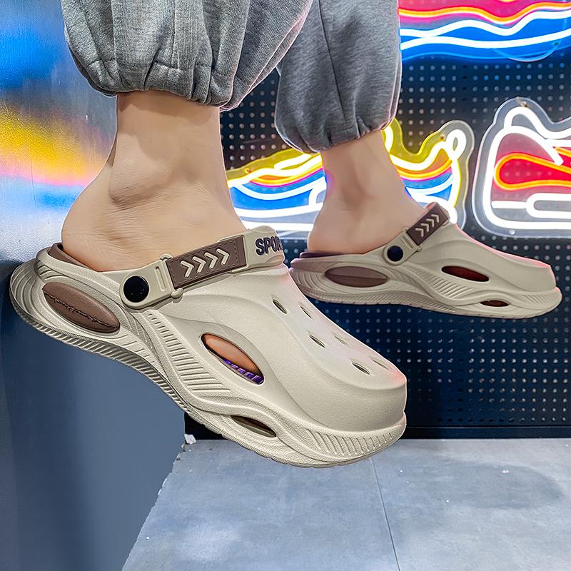 Fashion CYYTL Mens Slippers Casual Summer Outdoor Beach Shoes Sandals Walking Slides Comfort Lightweight Luxury Designer Fashion Leather