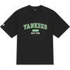 MLB College Style Series T Shirts Unisex Black Crew Neck Moderate Straight Fit 3ATSV0243-50BKS