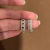Brushed Color Cubic Zirconia Ring: Women's Light Luxury, Retro, Colorful Trendy Index Finger Ring, Couple Matching