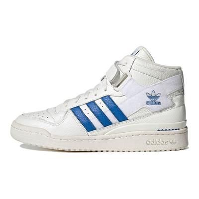 Tênis Unissex Forum Mid Branco Azul Pássaro Branco-Nuvem Dourado-Metálico Goma GX1021