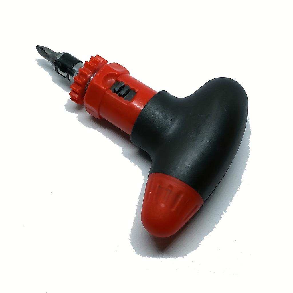 A T-Ratchet Screwdriver Set with Adjustable Hexagon Wrench, Mechanical Operation, Steel Material, Quick Change Head, Multifunctional Hand Tools