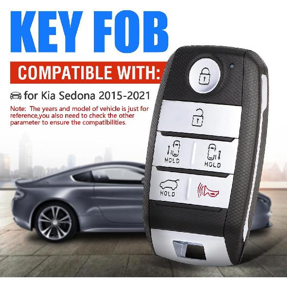 Keyless Entry Remote 6 Buttons Proximity Key Fob Replacement for Kia Sedona 2015 2016 2017 2018 2019 2020 2021(FCC:SY5YPFGE06 P/N:95440-A9300 ID47