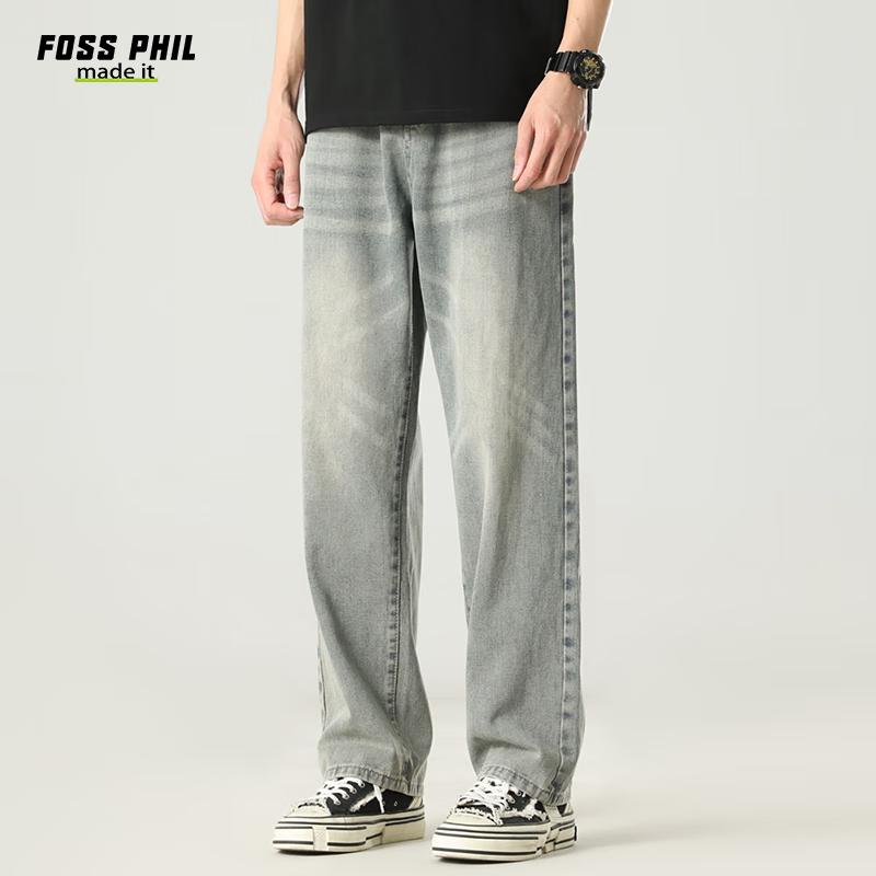 Foss Phil Pánské volné džíny s rovnými nohavicemi