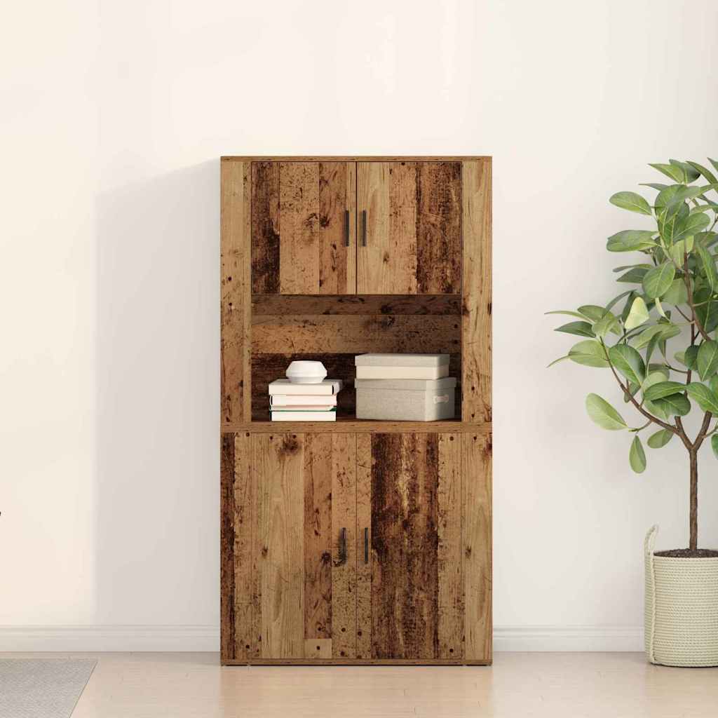 Highboard Reclaimed Wood 80 x 33 x 150 cm Engineered Wood