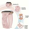 Bracelet pour Apple Watch Series 11 10 9 8 SE 7 6 5 4 3 2 1 Ultra 1/2/3, 42mm-44mm-45mm-46mm-49mm Silicone Motif Tournesol Rose