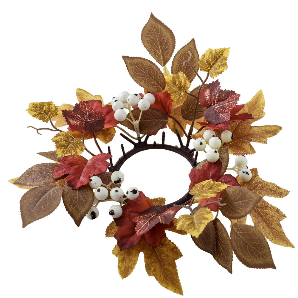 Thanksgiving Wreath Halloween Dark-Style Candle Wreath Candle Holder Wreath Halloween Decorations Table Top Decorations