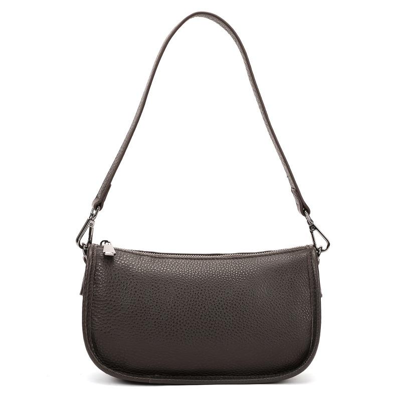 

Женская маленькая квадратная сумка Универсальная сумка на одно плечо Сумка-подушка Женская из натуральной кожи Широкая сумка кроссбоди One Size кофейный