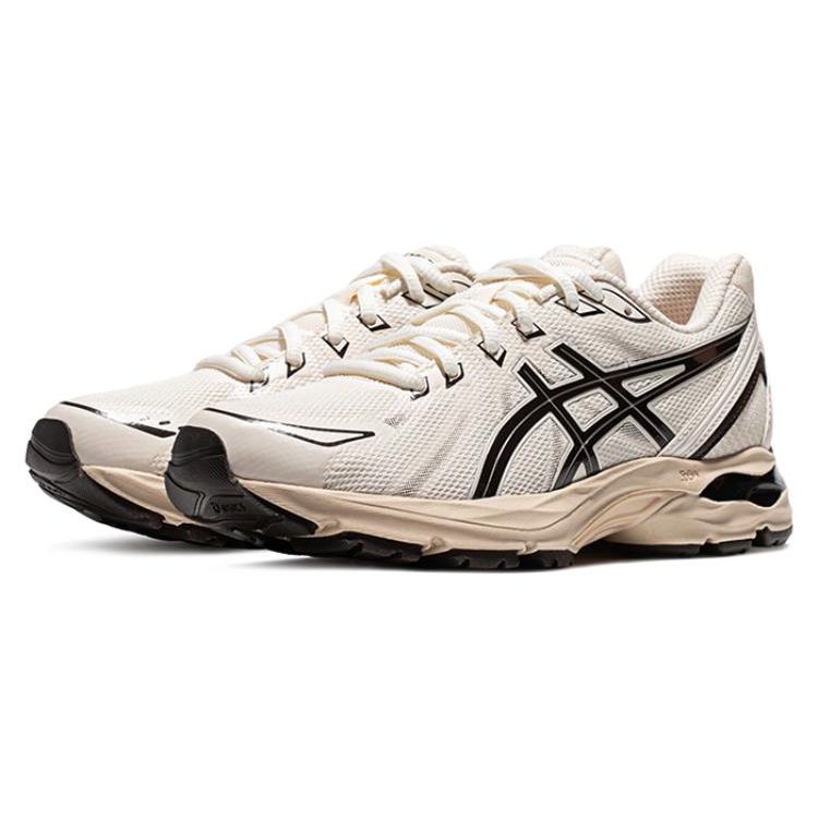 Asics Gel-Flux CN Comfortable Mesh Synthetic Leather Low-Top Casual Running Shoes Women Sneaker White Black 1012B464-100