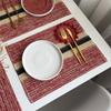 Pastoral paper rope woven placemat ins miscellaneous retro Christmas decorative mat wedding creative paper thermal insulation table mat