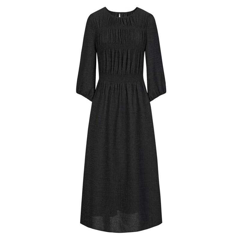 JOOZE ANNAKO French Retro Shirred Mid-Sleeve Dress JTEQ50032