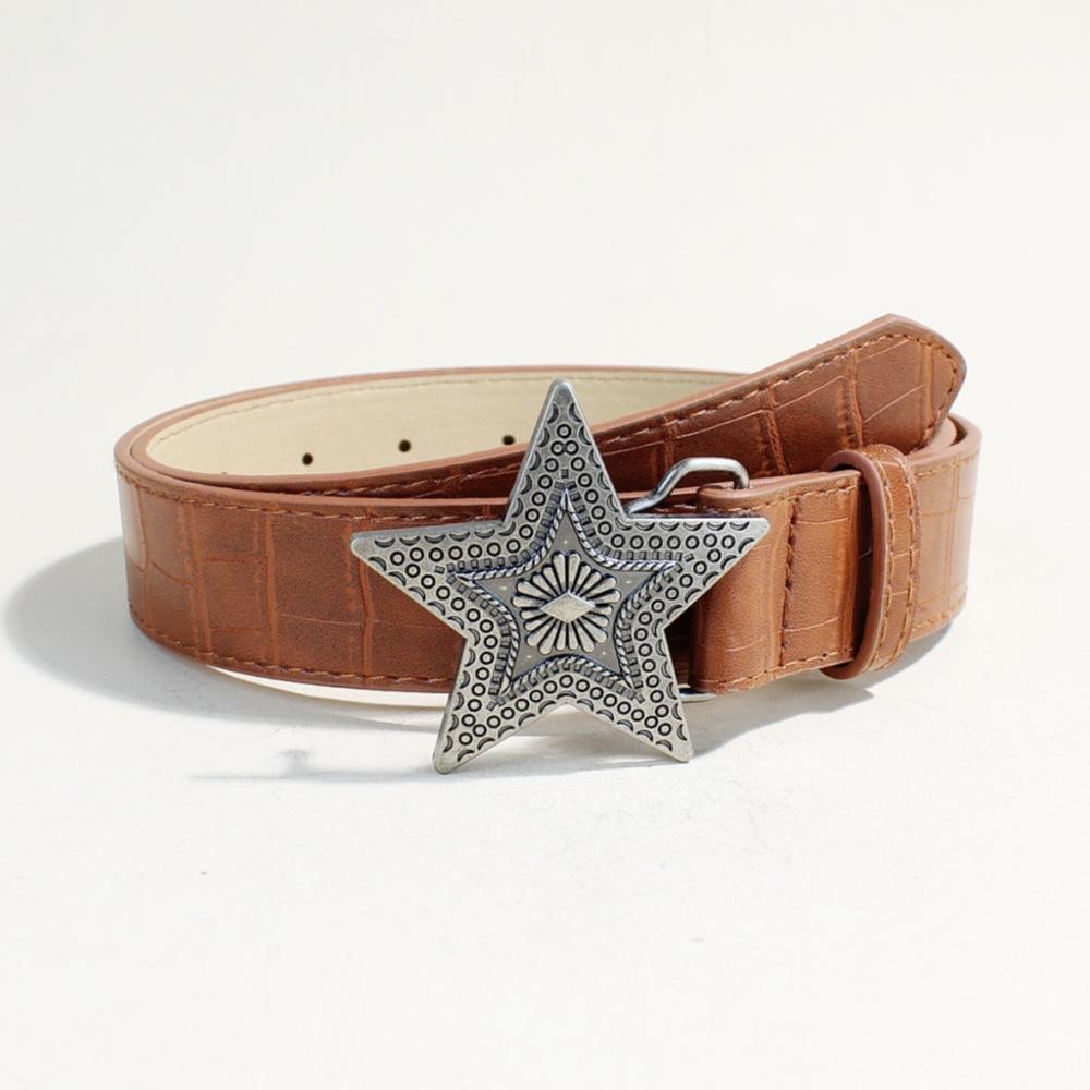 

Ремень женский американский ретро декоративный джинсовый юбка стиль индивидуальный ремень субкультура черный ремень 105cm Length