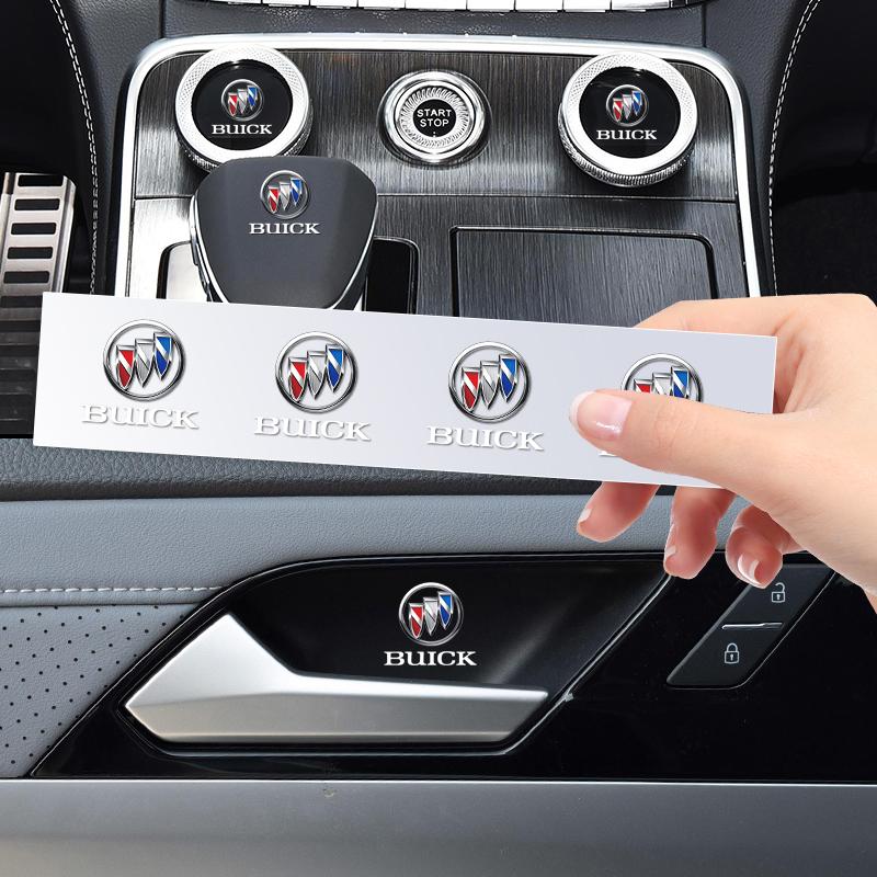 RFG3 1/2/5/10pcs Car Styling Emblems Stickers Interior Decoration Decal For Buick LaCrosse enclave royaum Park Avenue Envista GL8 GL6