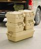 GORDON MILLER 40L Car Trunk Cargo Stacking Storage Box Organizer, Coyote Beige, with Lid, Large Capacity, Suitable for Outdoor Use, 1680033