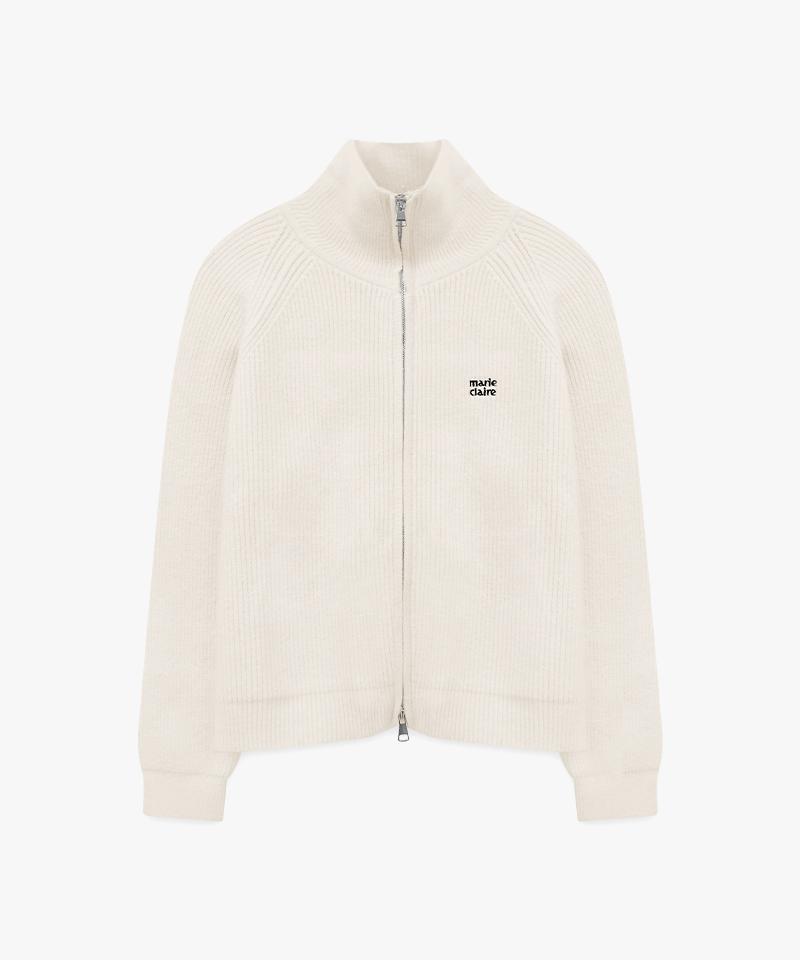MARIE CLAIRE Basic Logo Raglan Hacci Two-Way Zip-Up (Magakc12Miv)