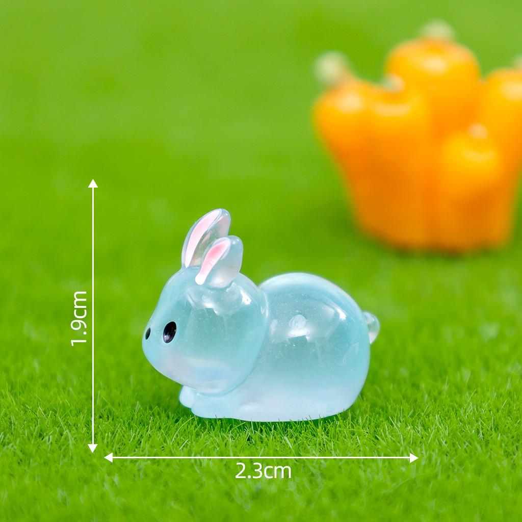Landscape Micro Noctilucent Rabbit Decoration Accessories Desktop Dolls Toy