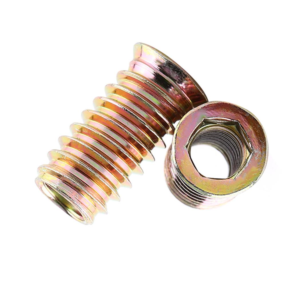 Carbon Steel Hex Socket Drive Insert Nuts Threaded For Wood Furniture (M8*25mm)