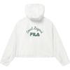 Fila Woven 2023 Autumn New Simple Tennis Fashion Loose Hooded Casual Jacket Women Jackets White F11W339705FWT