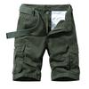Men's Fashion Color Pocket Pants Cotton Cargo Shorts Overalls Shorts