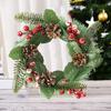 Umělý květinový vánoční věnec Zelený listový svícen Vánoční věnec
