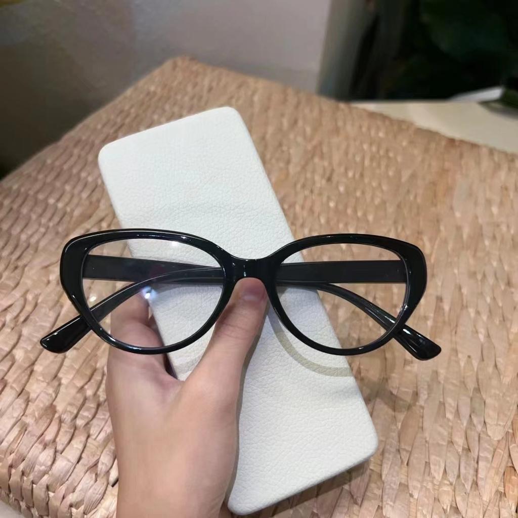 Black Oval Computer Glasses Frame Women Men Anti Blue Light Glasses Ellipse Eyewear Blocking Optical Spectacle Round Eyeglasses