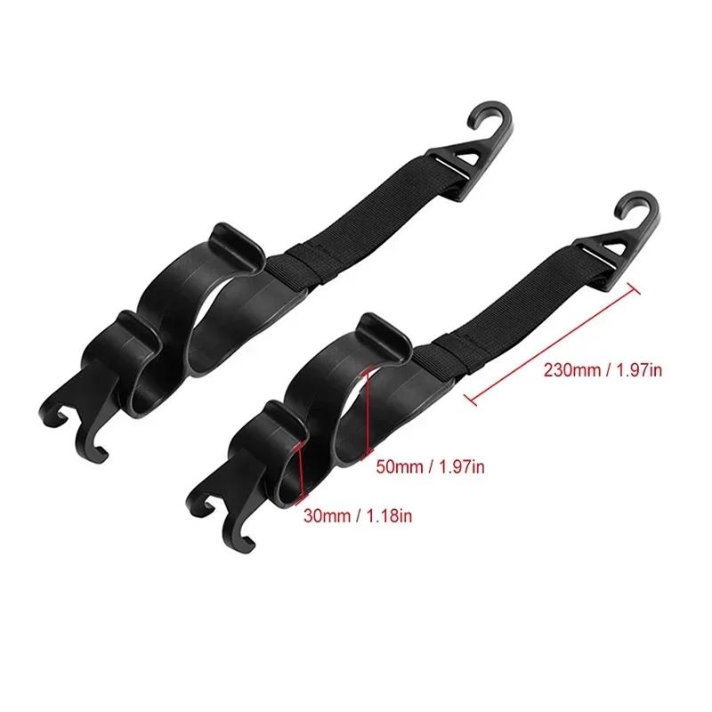 2 stk Bilryggsetekrok Multifunksjon Baksetehodestøtte Hengekrok Paraplyholder Seteryggoppbevaring Interiørorganisator