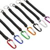 Anti-Lost Keychain & Fishing Lanyard: Outdoor Spring Cord with Carabiner