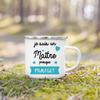 French Print Mugs Creative Coffee Cups Drinks Water Enamel Cup School Handle Drinkware Gifts for Maitresse/Maitre/Atsem/Aesh/Avs