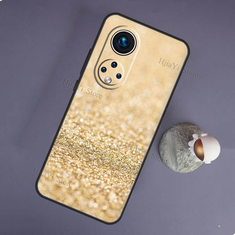 Aqua Blue Rainbow GLITTER SPARKLES For Huawei P20 P30 P40 Lite Pro Nova 5T Nova 9 P Smart 2019 Case For Honor 50 Lite Cover
