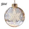 Reusable Plastic Baubles Glowing Christmas Story Ornament Light‑Up Mini Holiday Scene Hanging Ball with Warm Gift Embellishments LED Light,