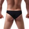 Men Ice Silk Briefs Breathable Sweat Absorbing Soft Underwear Comfortable Stretchy Low Rise Trunks Seamless Design