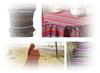 Cotton Linen Ethnic Stripe Fabric for DIY Handmade Crafts (Native Pattern, Gray)