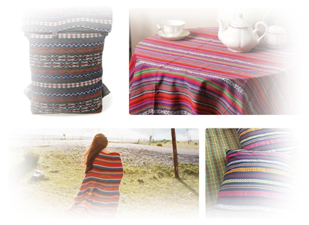 Cotton Linen Ethnic Stripe Fabric for DIY Handmade Crafts (Native Pattern, Gray)