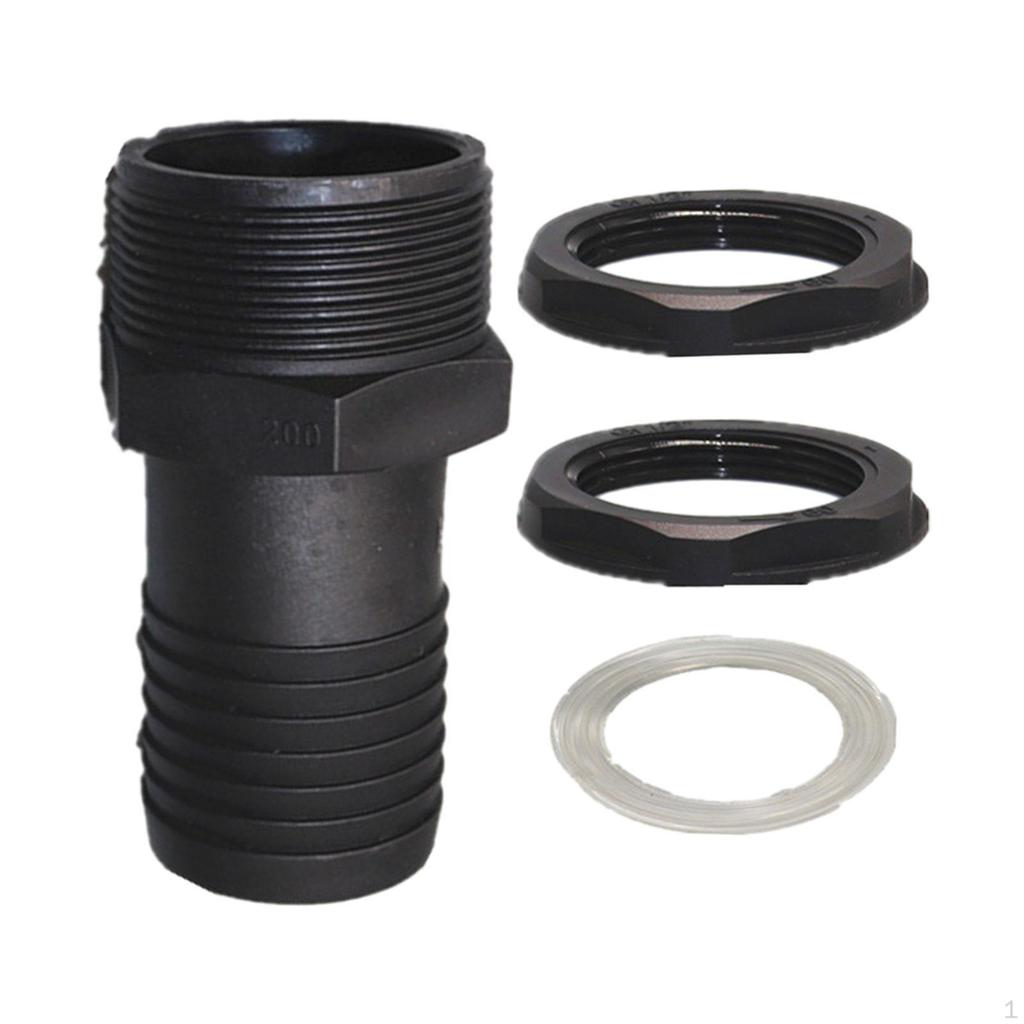 Barrel Channel Hose Nozzle, Opening for Tank Overflow, Attachment, Thick IBC Channel, Rain