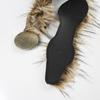 Trendy Adjustable Belt Autumn Winter Versatile PU Leather Waist Band for Women with Unique Metal Buckle Furry Decors