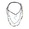 Handmade Dopamine Style Necklace With Irregular Shaped Conch And Starfish Pendant Multi Layer Chain For Women