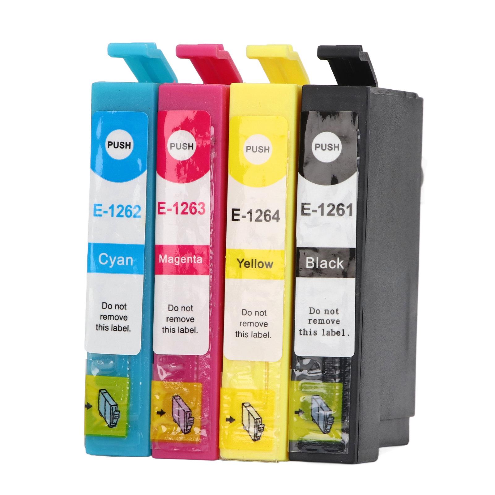 

4PCS Ink Cartridge T1261 T1262 T1263 T1264 PP Cartridge Combo Pack Replacement for Printer