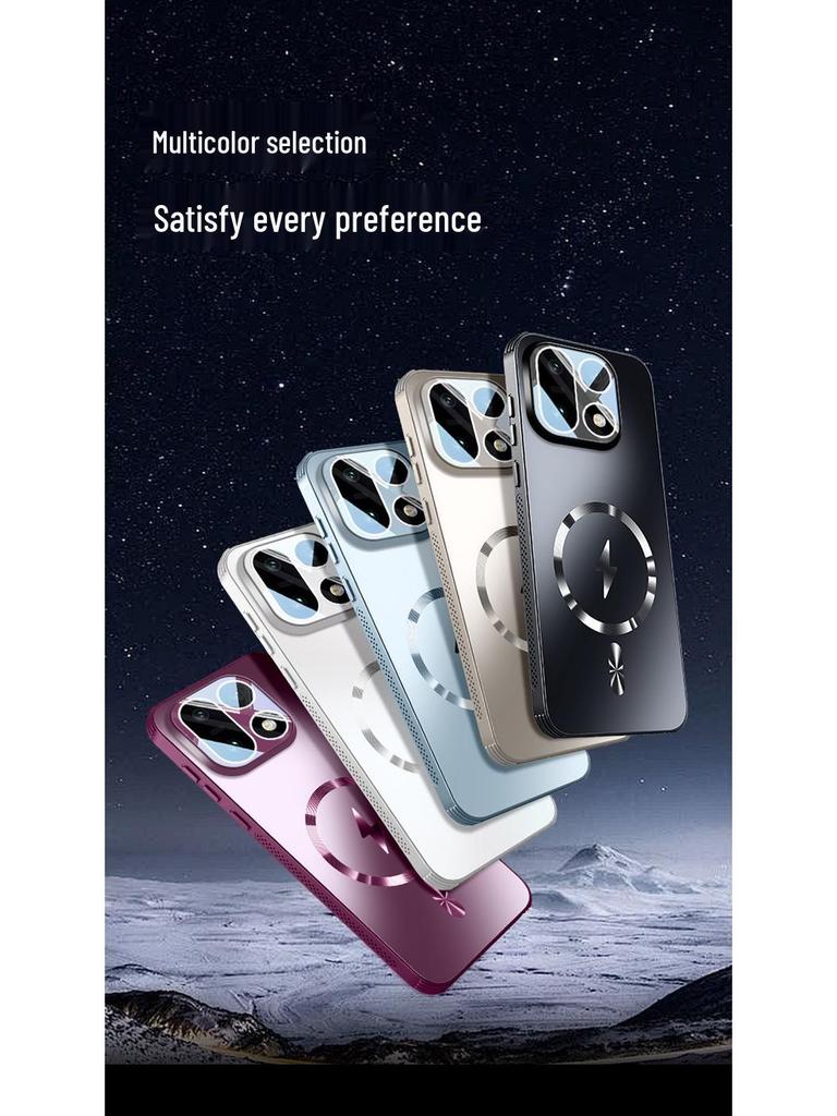 OnePlus 15 Phone Case with Lens Film - Full Coverage, Matte, Anti-Drop, Heat Dissipation, Magnetic, Lightweight