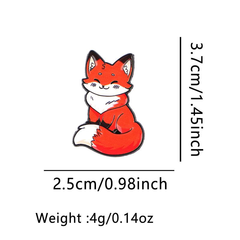 Brose Smălțuite Drăguțe Vulpe Broșă Metalică Rucsac Pălărie Geantă Guler Insigne Rever Colecție Bijuterii Cadou